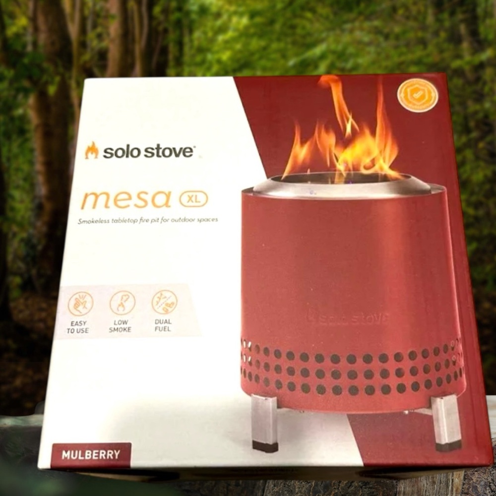 Solo Stove Mesa XL Smokeless Tabletop Fire Pit Red Mulberry NEW in Box